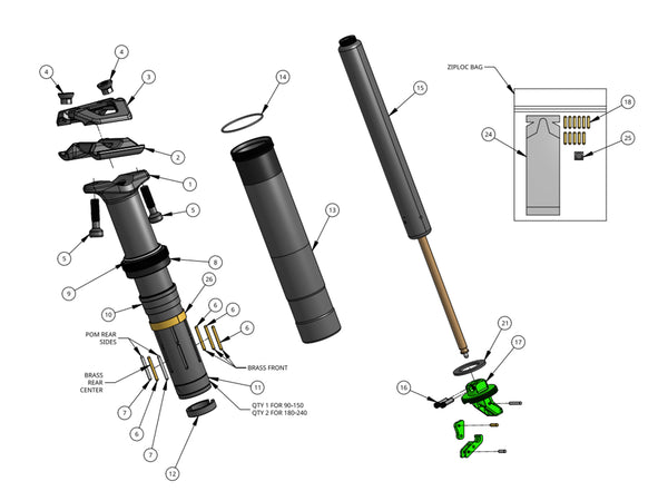 V3 Dropper Exploded View & Parts List